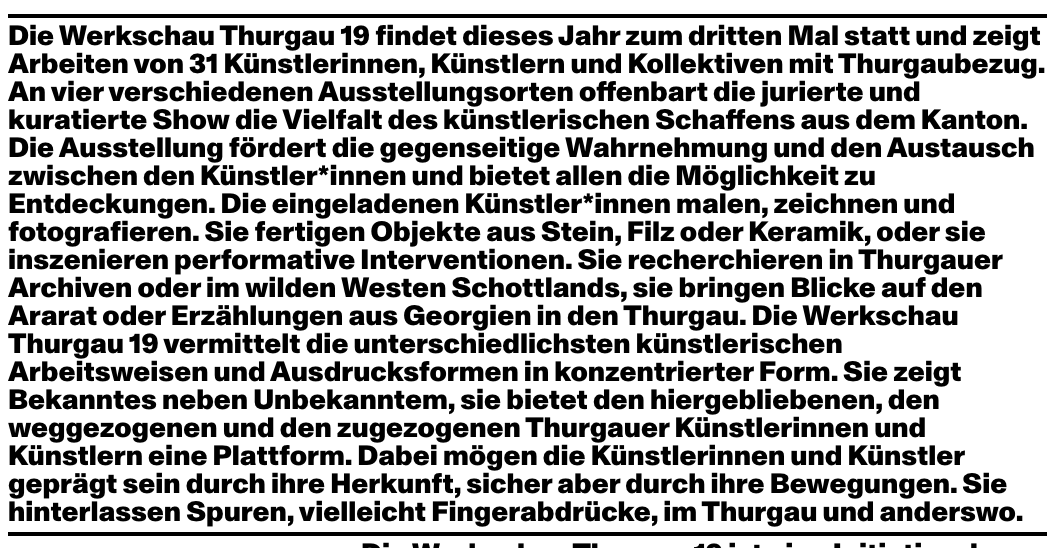 Werkschau TG